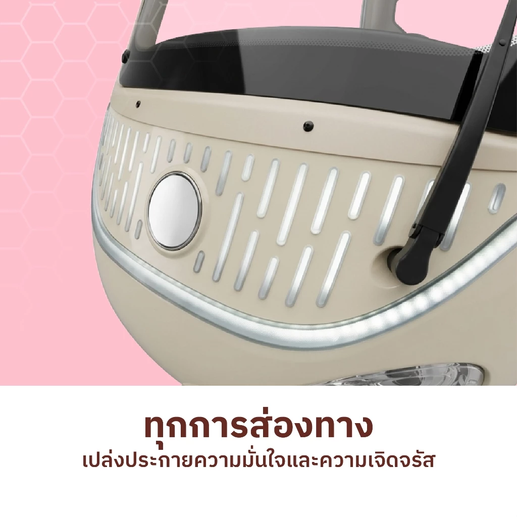 YoVa รถไฟฟ้า 3 ล้อมีหลังคา พร้อมที่ปัดน้ำฝนและกระจกกันลม thumbnail 8