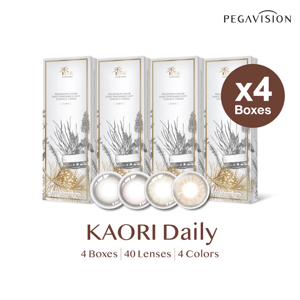 PEGAVISION คอนแทคเลนส์สี รายวัน รุ่น Kaori (set 4 กล่อง/ 40 เลนส์)