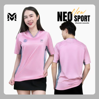 MAWIN เสื้อยืดกีฬาคอวีพิมพ์ลาย NEO SPORT ใส่ได้ทั้งหญิง ชาย
