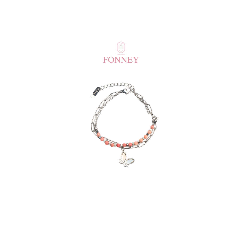 BR-11 Fonney สร้อยข้อมือหินมงคล ไม่ลอก ไม่ดำ ใส่อาบน้ำโดนน้ำหอมได้