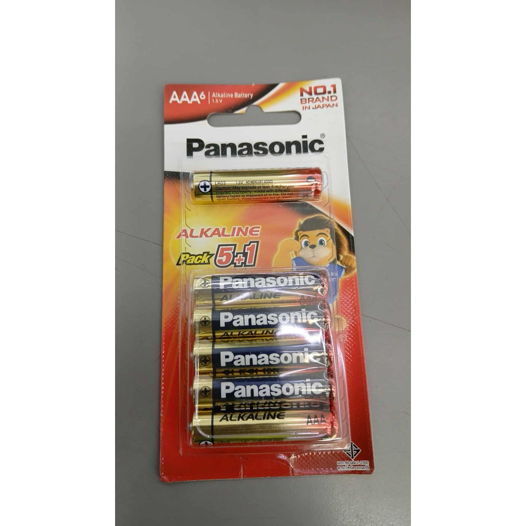 ถ่าน Panasonic Alkaline AAA 6 ก้อน สำหรับอุปกรณ์ดิจิตอล (กดสั่งแบบ6 ก้อนได้เลยค่ะ)