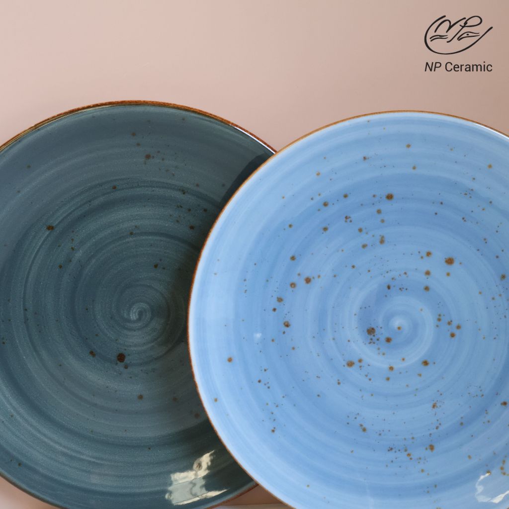[ลดสูงสุด 80%] NP Ceramic จานชามเซรามิค จานใบใหญ่ สีสวย จัดแต่งโต๊ะอาหารมื้อพิเศษ