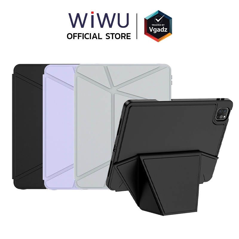 WiWU เคสสำหรับ iPad 10/11th",Air 11"/13" (M2/M3),Pro 11"/12.9"/13" (M4/M5,2018-2022) รุ่น Transformers Protect Case