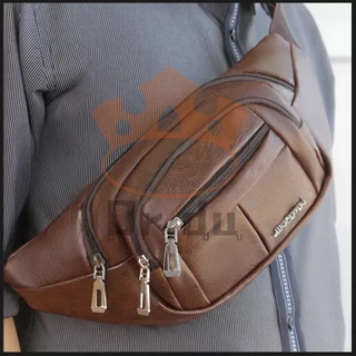 24ชม. Fashion การจัดส่ง กระเป๋าคาดเอวกันน้ําหนัง PU ความจุขนาดใหญ่สําหรับนักธุรกิจกีฬาผู้ชายs กระเป๋าสะพายข้าง