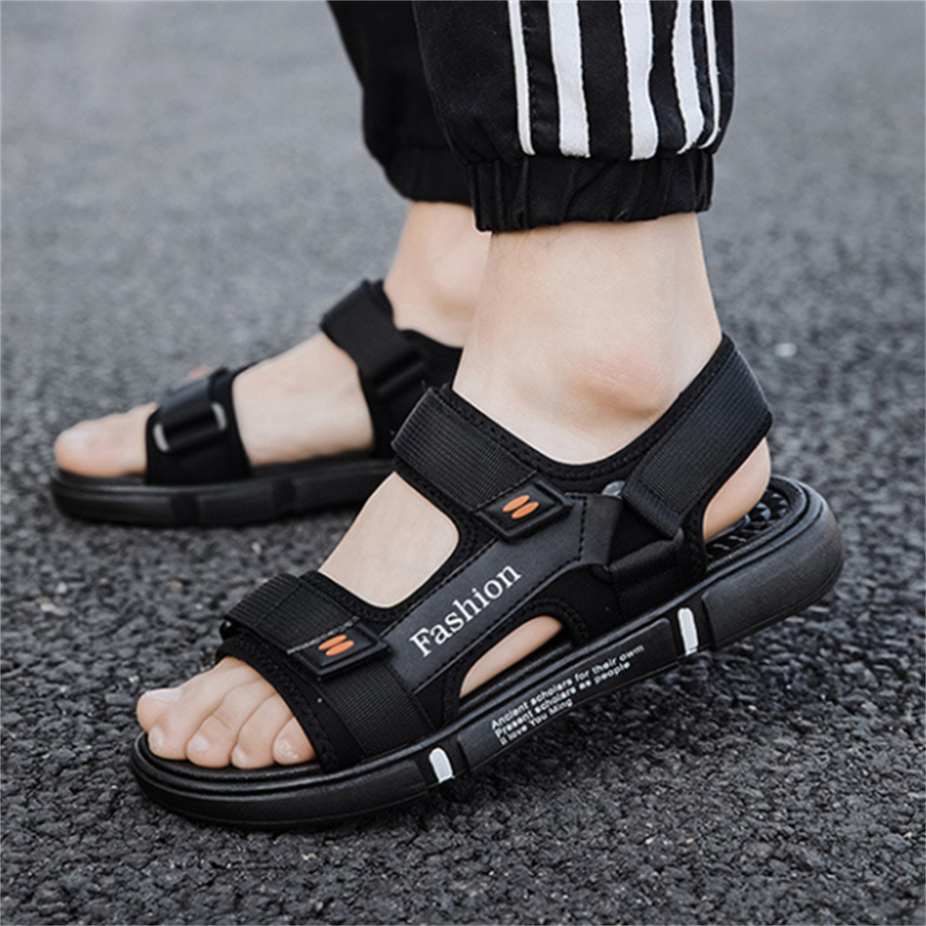 ขนาด 39-45 ฤดูร้อนผู้ชายรองเท้าแตะแฟชั่นรองเท้าผ้าใบกันลื่นกลิ่นหลักฐานรองเท้าชายหาด