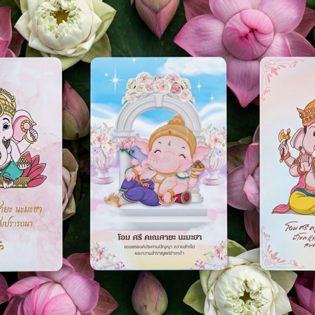 การ์ดมูเตลู พกพา เสริมโชคลาภ/การงาน/เรียน ของแถมจีบลูกค้าสุดคิ้วท์! เรียกทรัพย์ เสริมดวง พาสเทลน่ารัก