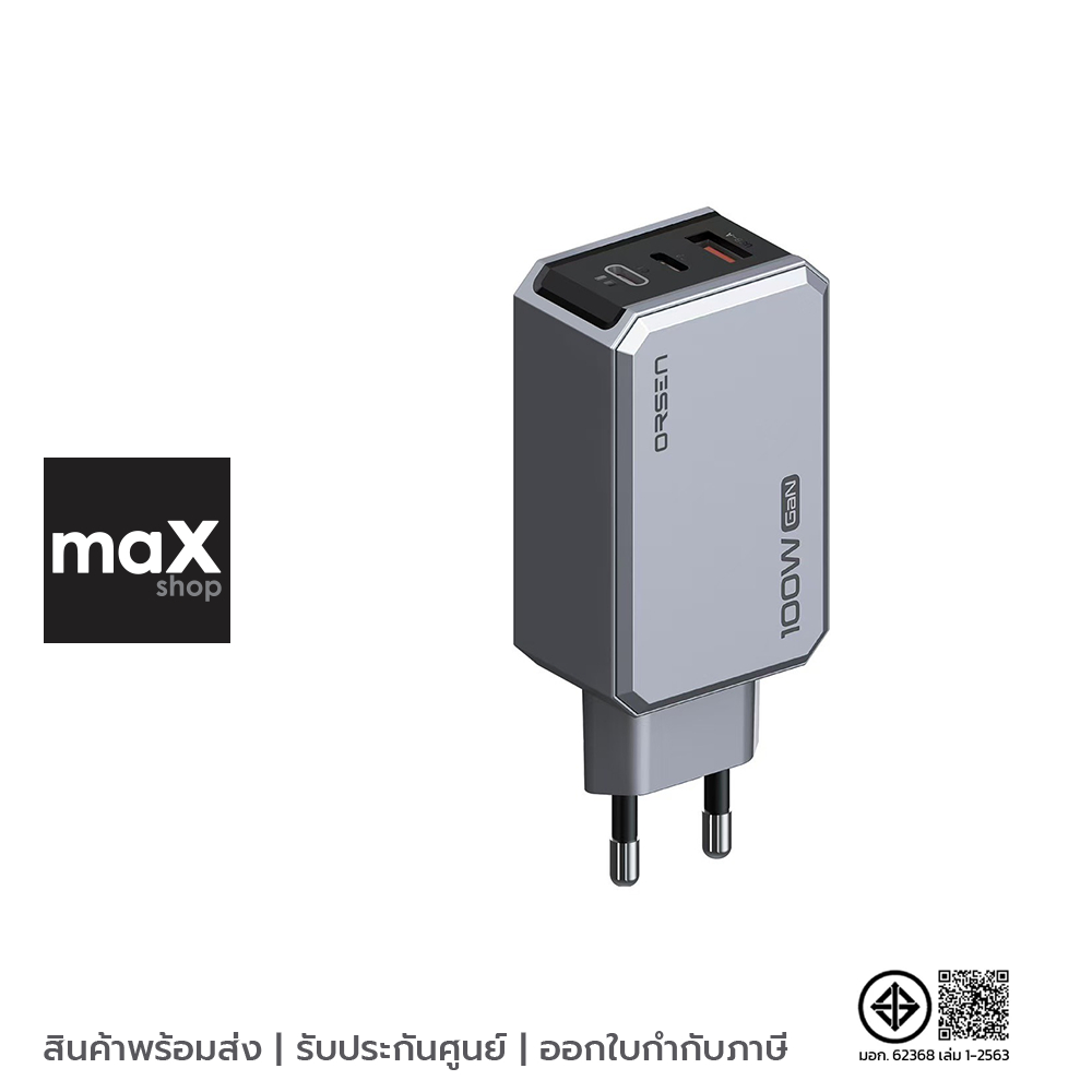 Orsen by Eloop หัวชาร์จเร็ว PD & QC 100W รุ่น C101T