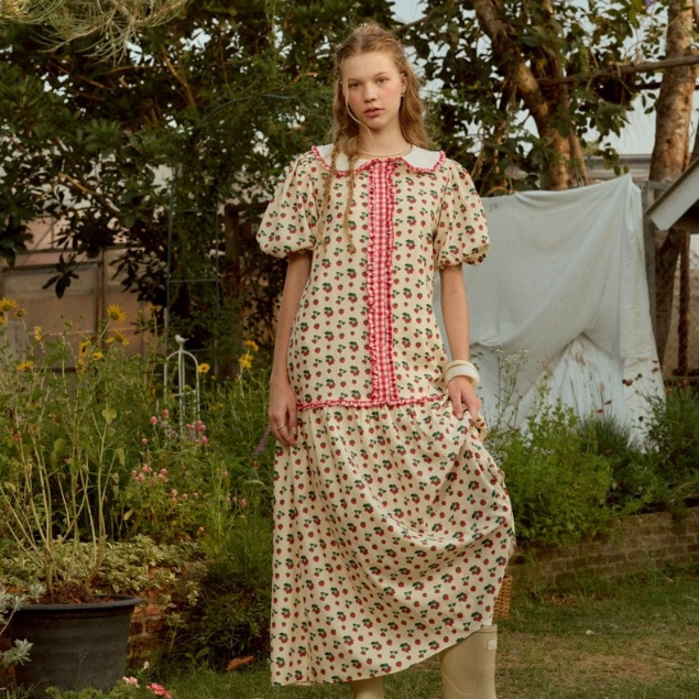 lookbookpetite molly dress (adult) สี morning berry