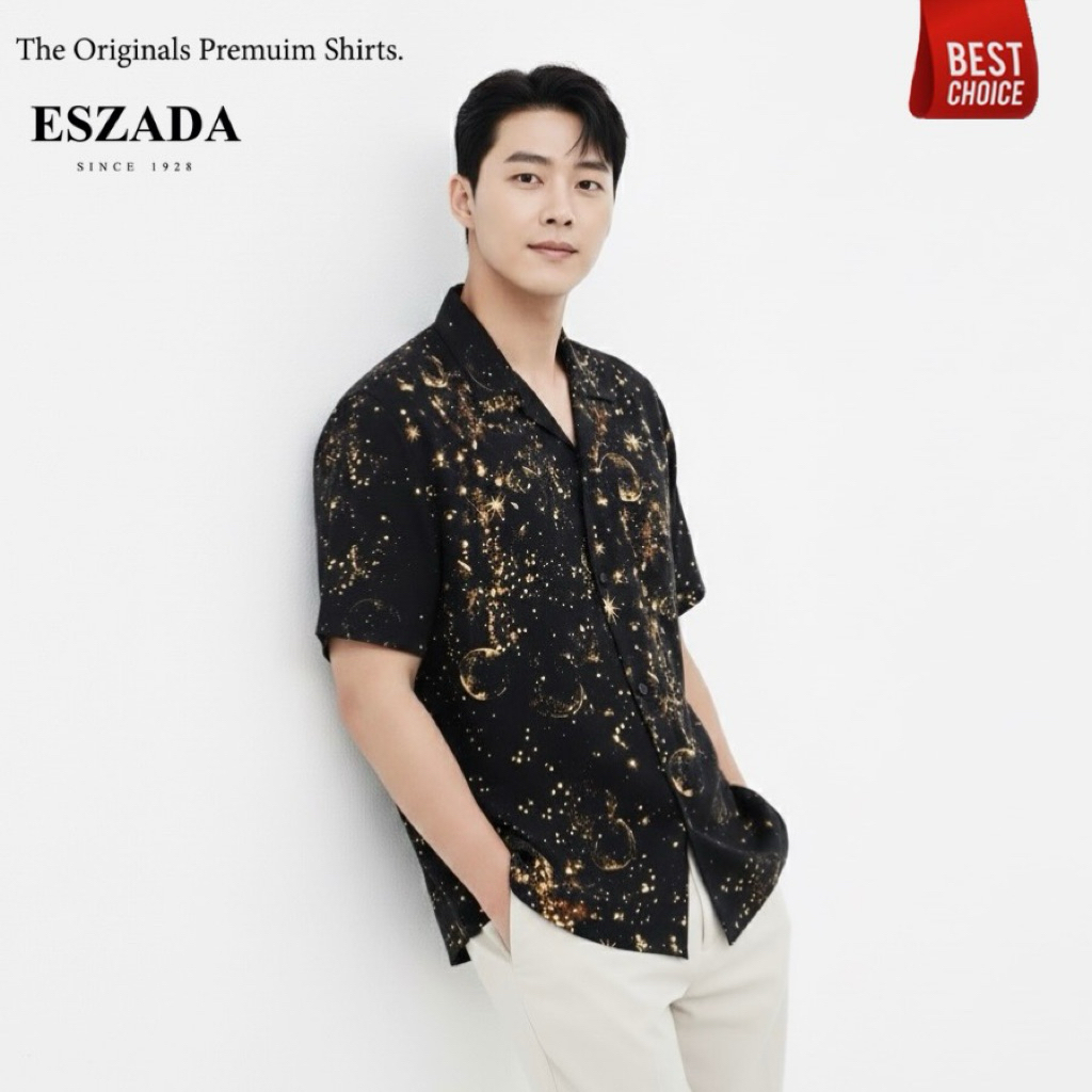 เสื้อฮาวายพรีเมียมผ้าไหมญี่ปุ่น 270 กรัม (H199) Eszada Barron-the Original Premium Hawiian Shirt Made of Japanese Silk.