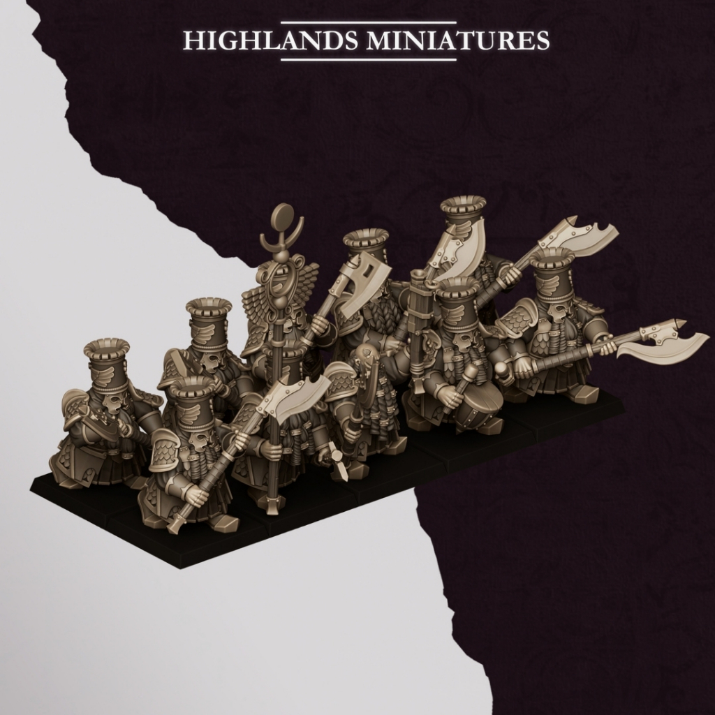 Sons of Marduk Heavy Guard with Great Weapons - Sons of Marduk - Humanoid Dwarf / 32mm scale 3D prin