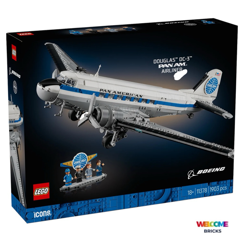 LEGO® Icons 11378 Douglas™ DC-3™ PAN AM® Airliner  สินค้าพร้อมส่ง กล่องสวย