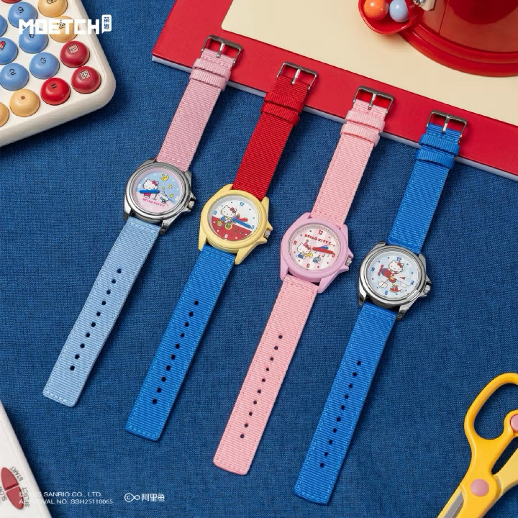 พร้อมส่งใน 🇹🇭ทันที นาฬิกาข้อมือ Hello Kitty แบบเช็คการ์ดระบุลาย รูปที่ 2