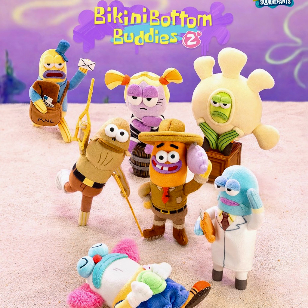 [เลือกตัวพร้อมส่งใน🇹🇭] พวงกุญแจปลาตีน V.2 🐟 Residents of Bikini Bottom-Whimsical Plush Part2