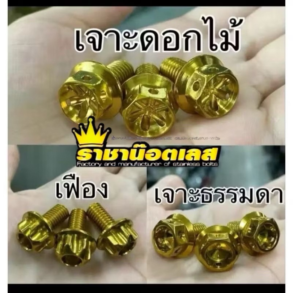 น๊อตสายหม้อน้ำ forza350 ได้ 3 ตัว สแตนเลส เฟือง-สนาม-เจาะดอกไม้