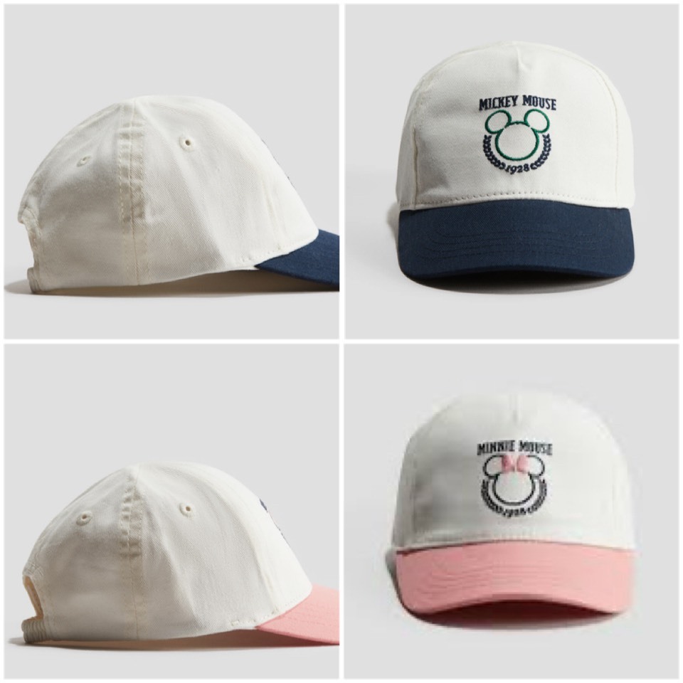 H&M หมวกคอตตอลแก๊ป Cotton Cap - Pink/Minnie Mouse ไซด์ 4-6 เดือน ของใหม่ แท้ พร้อมส่ง