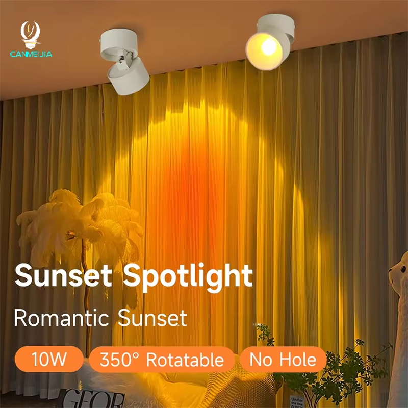 ไฟพระอาทิตย์ตก ดวงอาทิตย์ Led Downlight โคมไฟโปรเจคเตอร์ LED รูปพระอาทิตย์ตก สําหรับตกแต่งบ้าน ห้องนอน