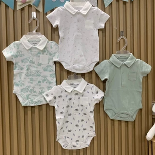 บอดี้สูทคอปกเด็กแรกเกิด Kani Kid's ลายเท่สุดๆ ใส่สบาย แขนสั้น ขาเว้า ผ้านุ่มมาก Cotton100% ระบายอากาศได้ดี👼🏻💕