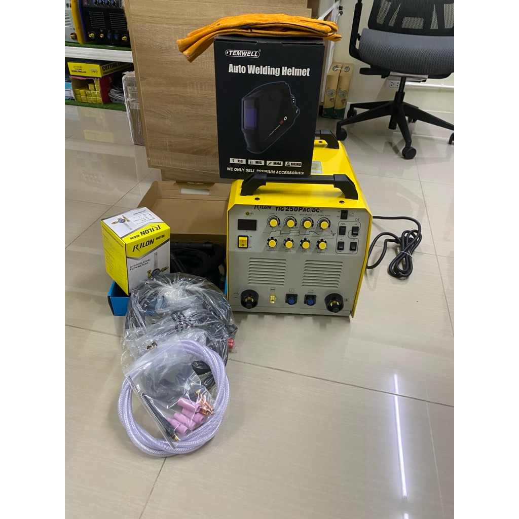 RILON TIG 250P AC/DC Pluse<Down-slope 2T/4T ตู้เชื่อมอาร์กอน 220V 3 ระบบ  TIG : MMA  ของแท้