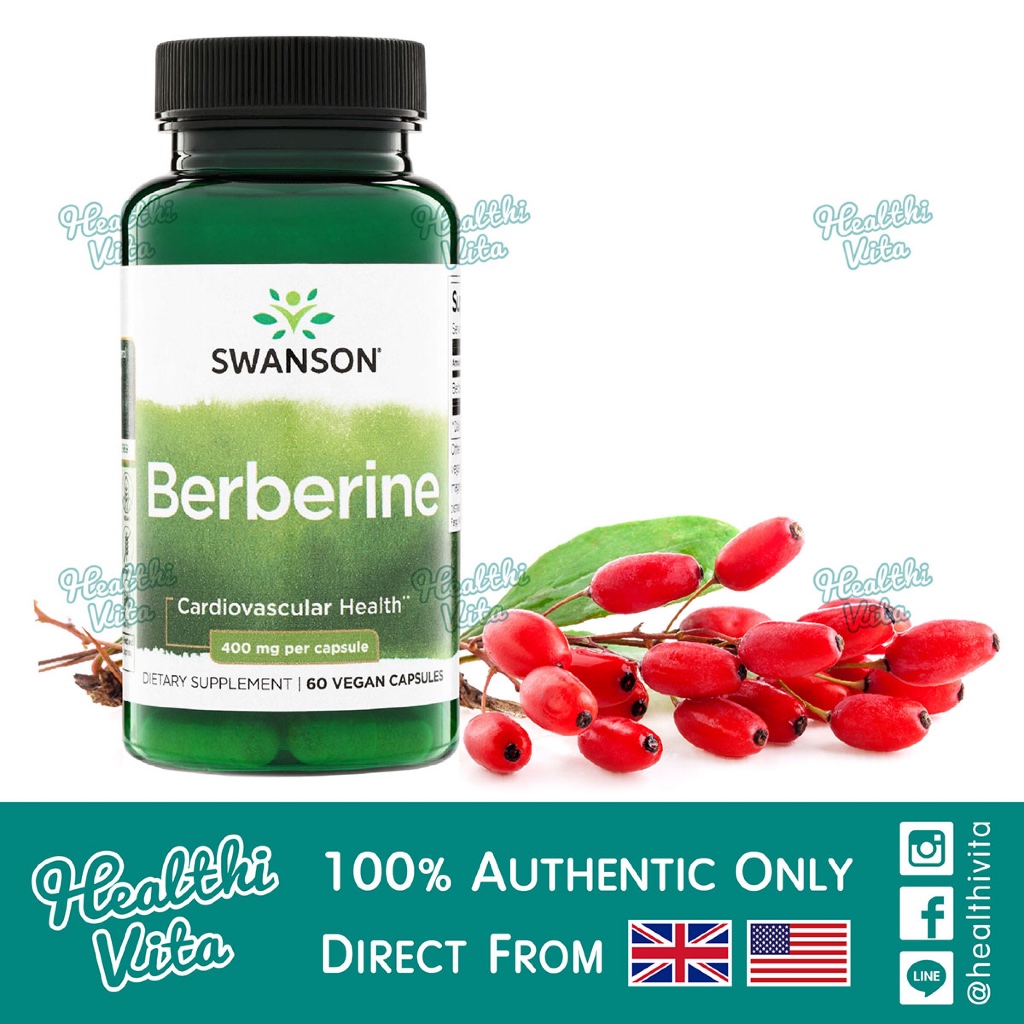Swanson Premium - Berberine 400mg/60 Caps ❌ EXP 01/27