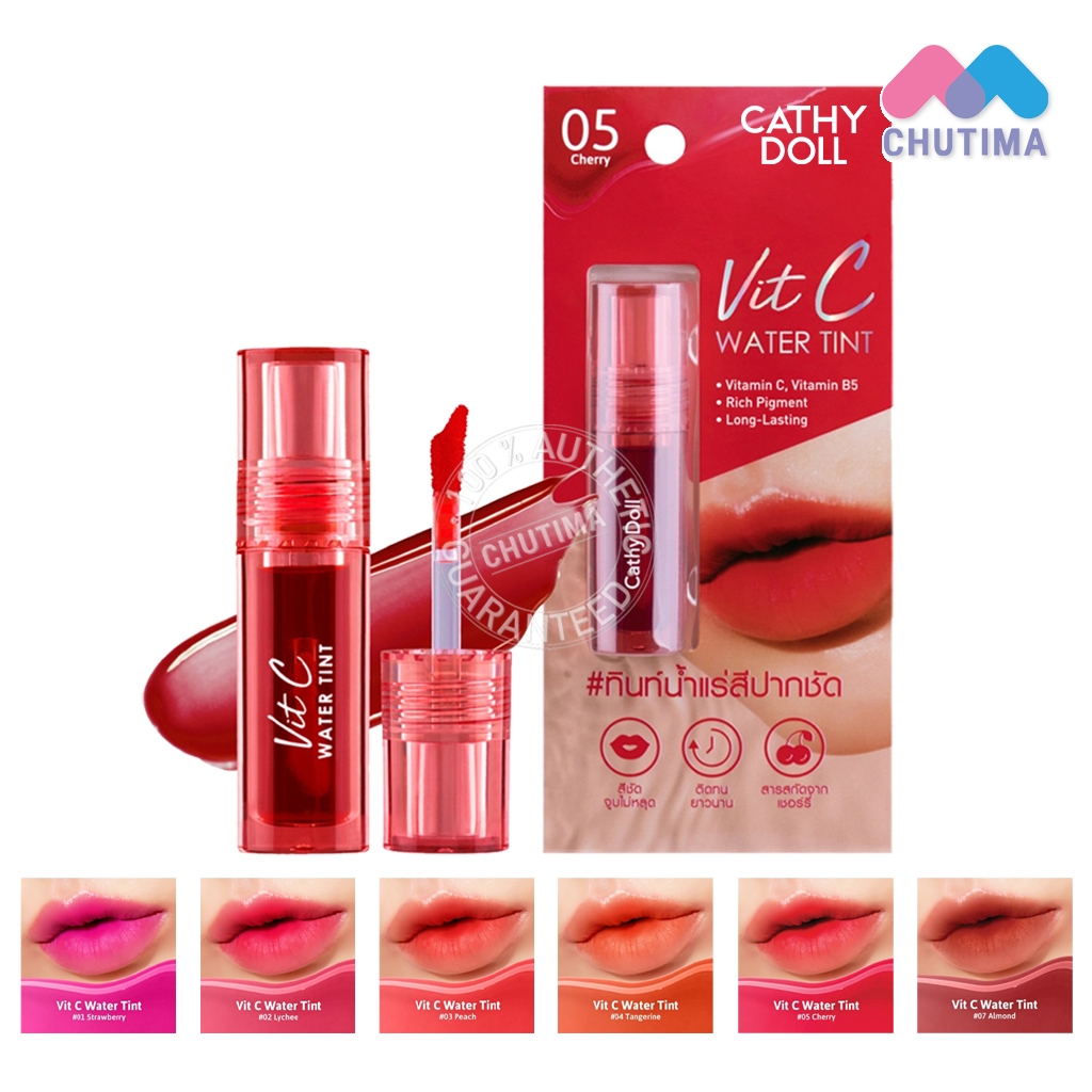 ลิปทินท์ น้ำแร่ เคที่ดอลล์  วิตซี วอเตอร์ ทินท์ Cathy Doll Vit C Water Tint 2.7g.