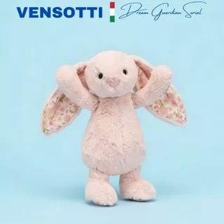 [ฟรีกล่องของขวัญ] VENSOTTI Flora Bunny (28cm/51cm) ตุ๊กตากระต่าย สีชมพู/น้ำตาล นุ่มพิเศษ - Soft Cotton Blend