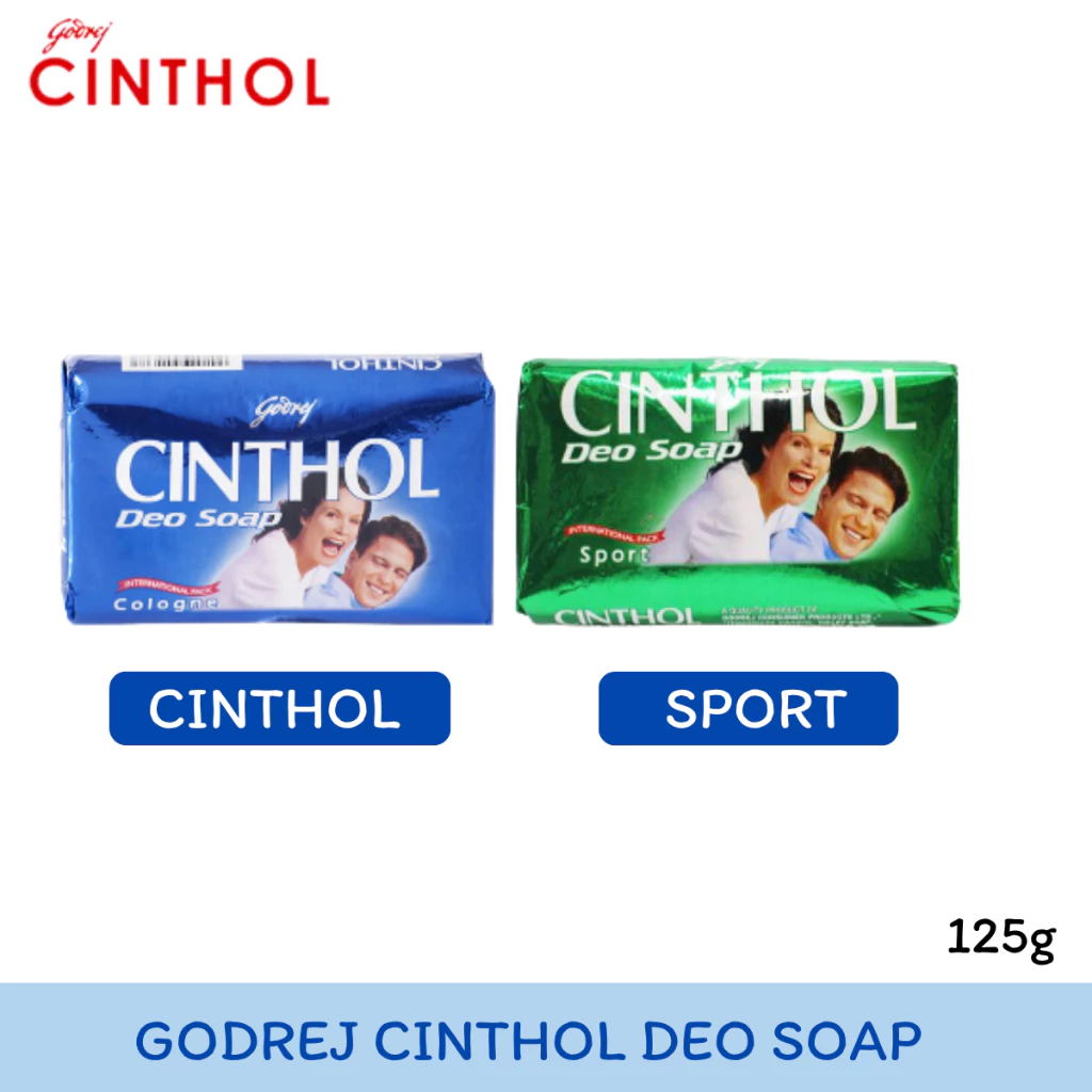 Godrej Cinthol สบู่ซินทอล ขนาด 125 กรัม สบู่ซิลทอลดีโอสปอร์ต ขจัดคราบไคลได้หมดจด