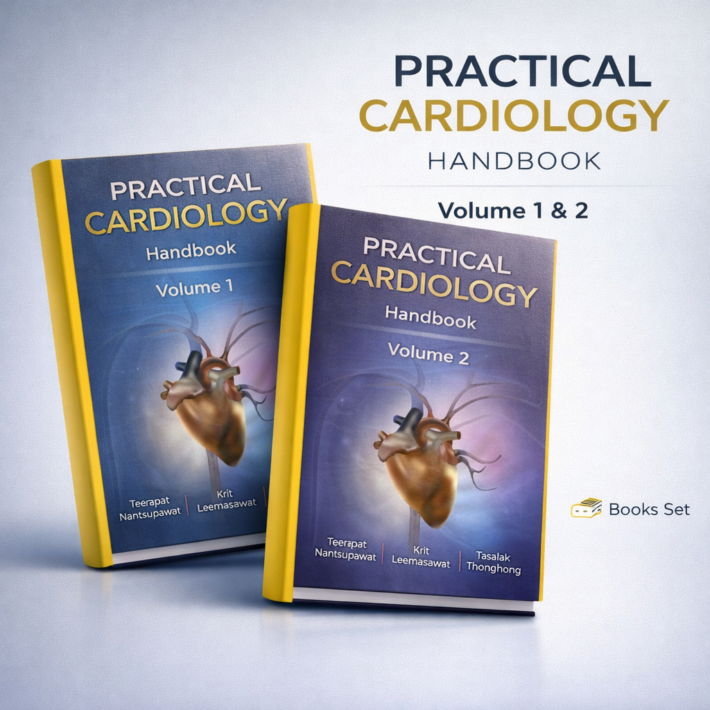 หนังสือ PRACTICAL CARDIOLOGY HANDBOOK (เล่ม 1-2) 9786166200478