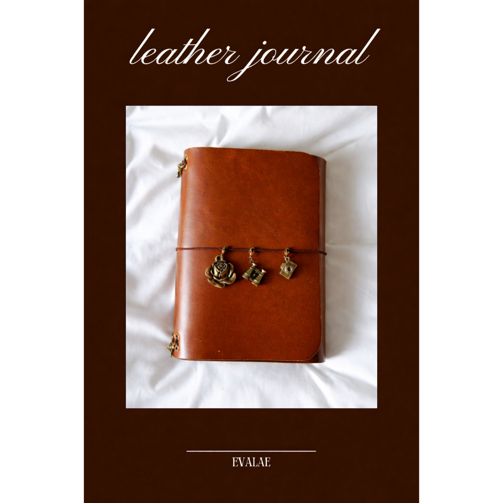 Leather Journal A6 สี Brown หนังแท้ 100% ดีไซน์ Tri-Fold (3 ทบ) วินเทจเรียบหรู พกพาสะดวก