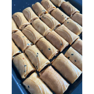 ขนมทองพับทองม้วนสอดไส้ โฮมเมด 16 ชิ้น หวานน้อย ใช้น้ำตาลมะพร้าว