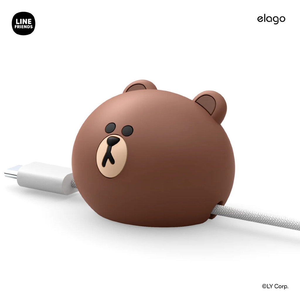 elago x LINE FRIENDS | Cable Anchor [BROWN & SALLY] ตัวช่วยจัดระเบียบสายไฟ สายชาร์จ