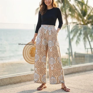 กางกางขายาวผ้าลินินเกรดสูง มีกระเป๋า เอว24-36นิ้ว ลายเยอะมาก!!พร้อมส่งในไทย