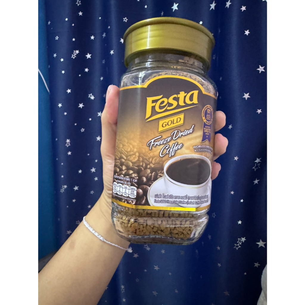 ถูกที่สุด Festa Gold Freeze Dried Coffee กาแฟสำเร็จรูปชนิดผง เฟสต้า โกลด์ กาแฟสำเร็จรูป