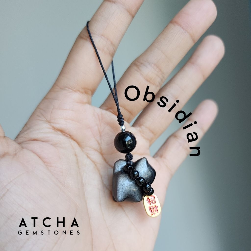 Silver Obsidian แมวเหมียวตัวห้อย