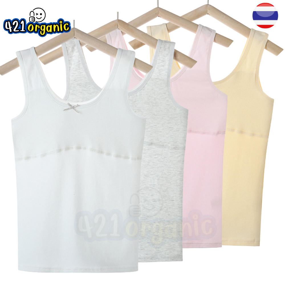 เสื้อกล้ามเด็กผู้หญิง ซับในเด็ก เหมาะสำหรับ 7-16 ปี นุ่มสบายระบายอากาศได้ดี