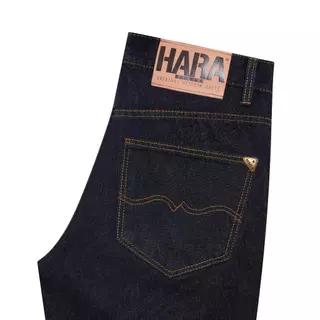 HARA HMC1-9101-02 Boot Cut Fit Jeans กางเกงยีนส์ มิดไนท์บลู ด้ายทอง ขาม้า 9-10.5 นิ้ว Midnight Classic