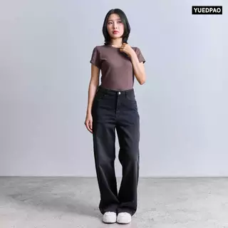 Yuedpao Smooth Flex Jeans (Wide Leg Women) กางเกงยีนส์ผู้หญิงทรงขากว้าง ยืดหยุ่น ใส่สบาย กางเกงยีนส์ยืด