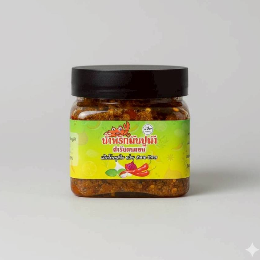[Flash sale]น้ำพริกมันปูทดลองทาน ฮาลาล