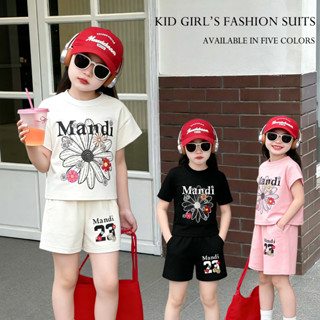 Betterland ชุดเซ็ตแฟชั่นเด็ก แฟชั่นสไตล์เกาหลี เสื้อแขนสั้นก…