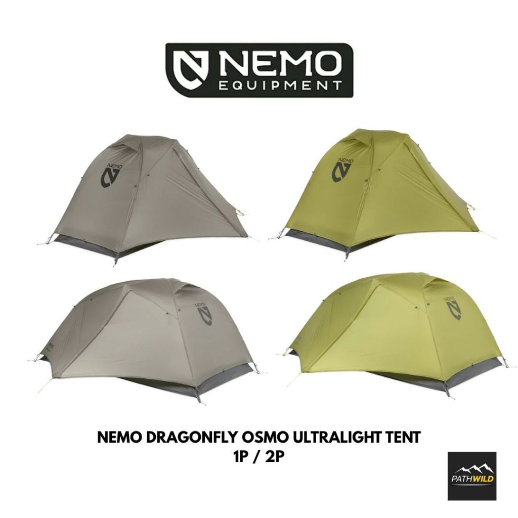 เต็นท์ NEMO DRAGONFLY OSMO ULTRALIGHT TENT 2026 1P / 2P ขนาด 1 และ 2 คน น้ำหนักเบาจัดเก็บขนาดเล็กพกพาสะดวก