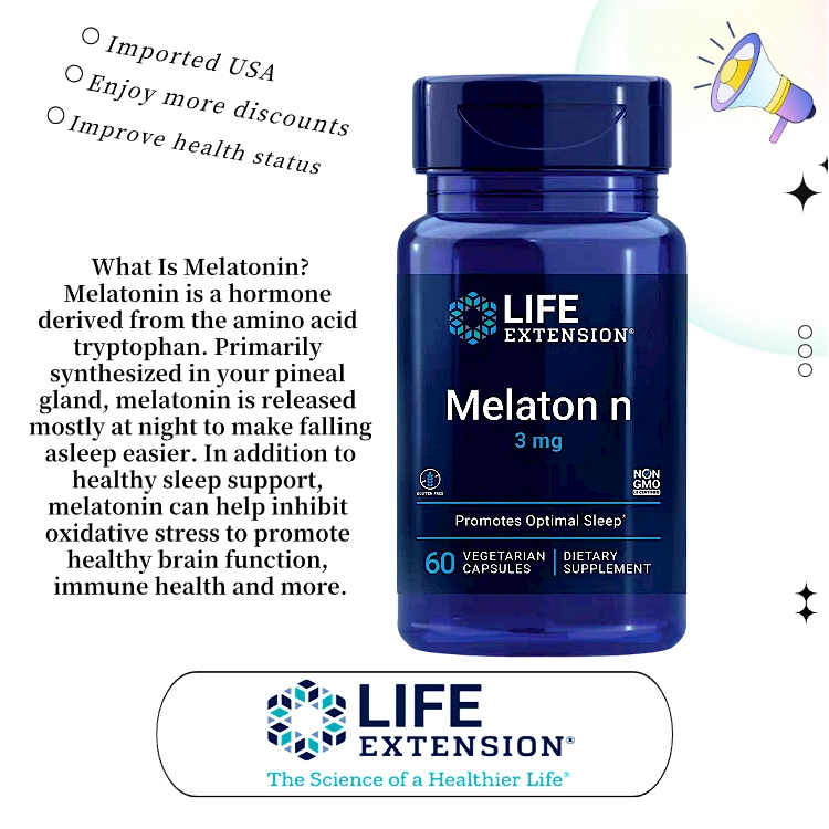 Life Extension Nighttime Body Care 3mg 60 Caps | Trusted USA Original Product