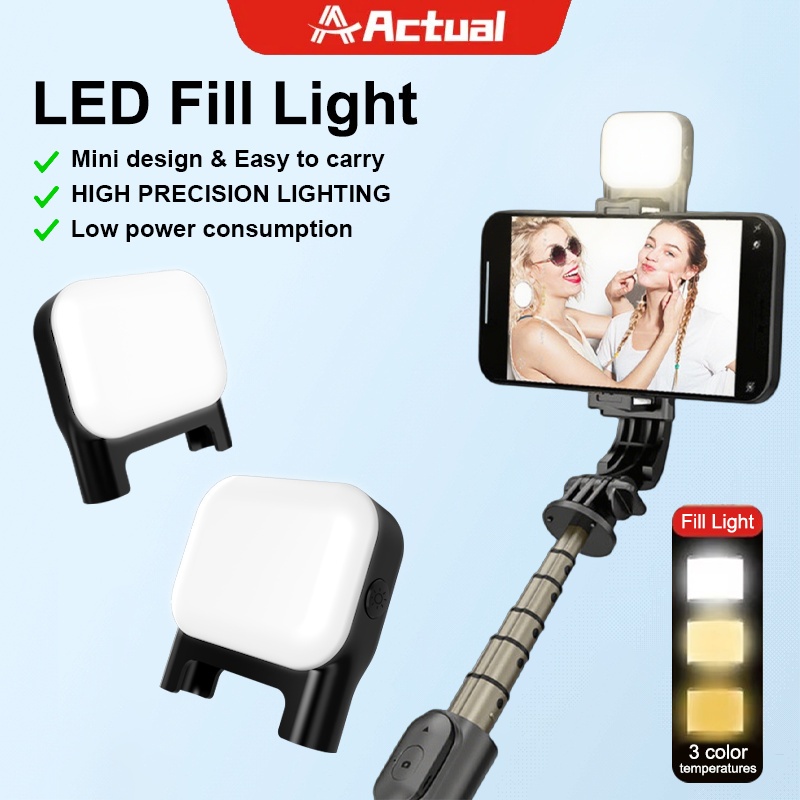 Actual ไฟฟิลไลท์ Super Mini ระดับสว่าง 3 ระดับ ชาร์จ Micro USB พกพาสะดวก แบบเสียบโทรศัพท์