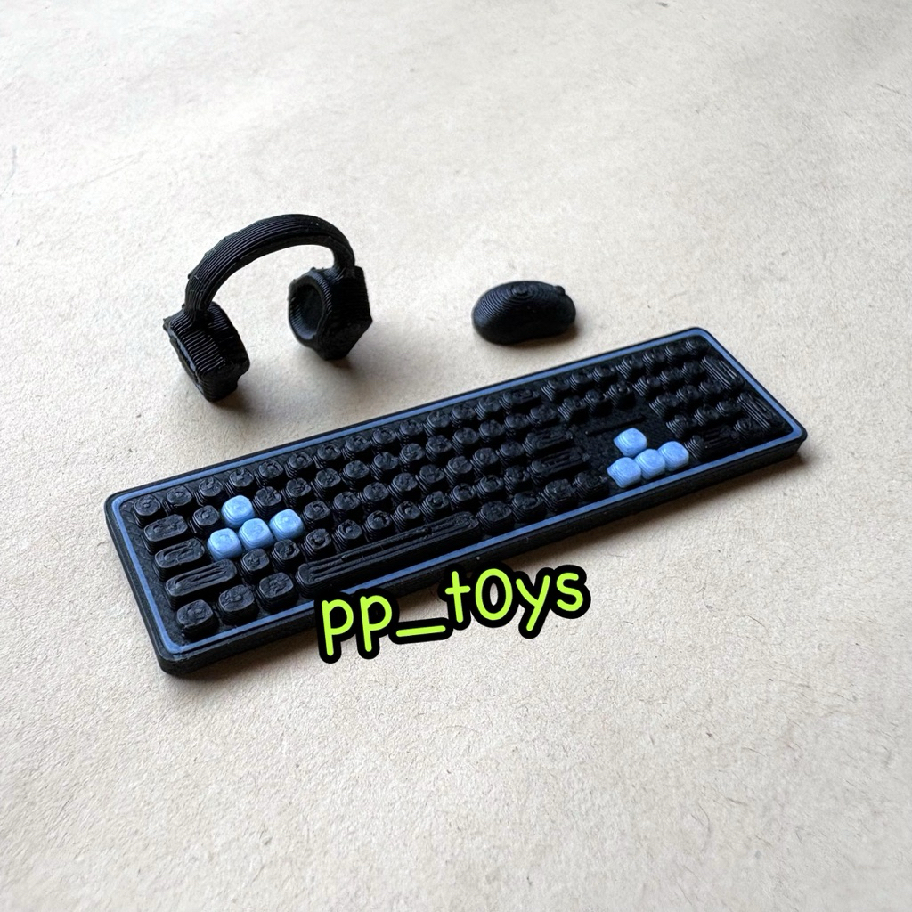 Figma Gaming headphone keyboard mouse set โมเดลคีย์บอร์ดคอมพิวเตอร์ เม้าส์ หูฟัง 1:12 (set)