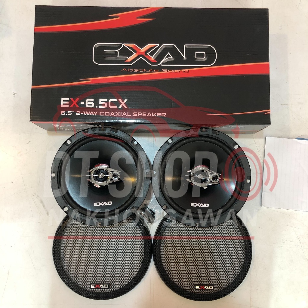 ลำโพงติดรถยนต์ EXAD EX-6.5CX ลำโพงแกนร่วม 6.5 นิ้ว 2 ทาง Max 300W ราคาต่อคู่ เครื่องเสียงรถยนต์