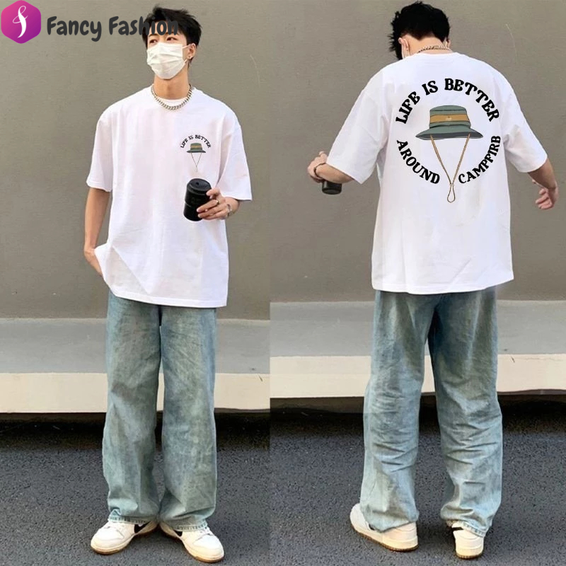 Fancy Fashion تيشيرت أبيض/أسود للجنسين — صورة 8