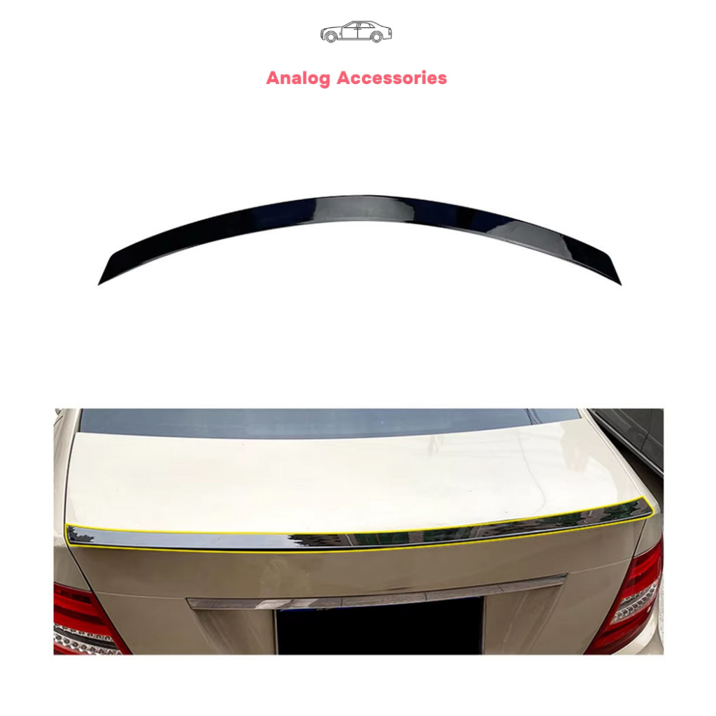 【จัดส่งจากกรุงเทพ】Spoiler Benz W204 สปอยเลอร์ ปีกสปอยเลอร์ ปีกสปอยเลอร์หลัง การติดตั้งแบบไม่สูญเสีย