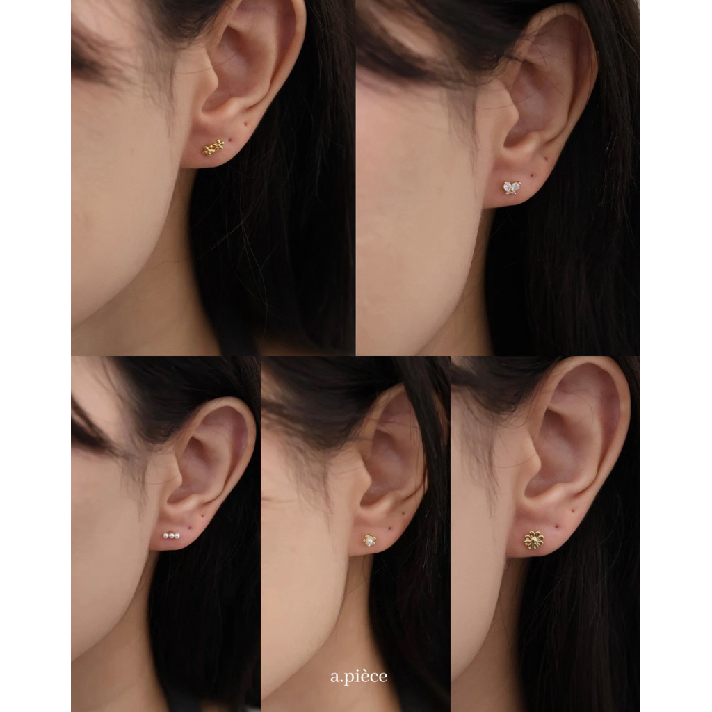 A.piece จิวแสตนเลส [surgical steel] Baby Bloom piercing (ราคาต่อข้าง) ราคา ถูกที่สุด ดีลบีเคเค แกลเลอรีภาพที่ 6