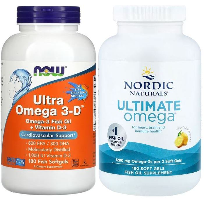 (ส่งออกภายในวัน) NOW / Nordic Naturals Ultra Omega 3-D / Ultimate Omega®, Great Lemon