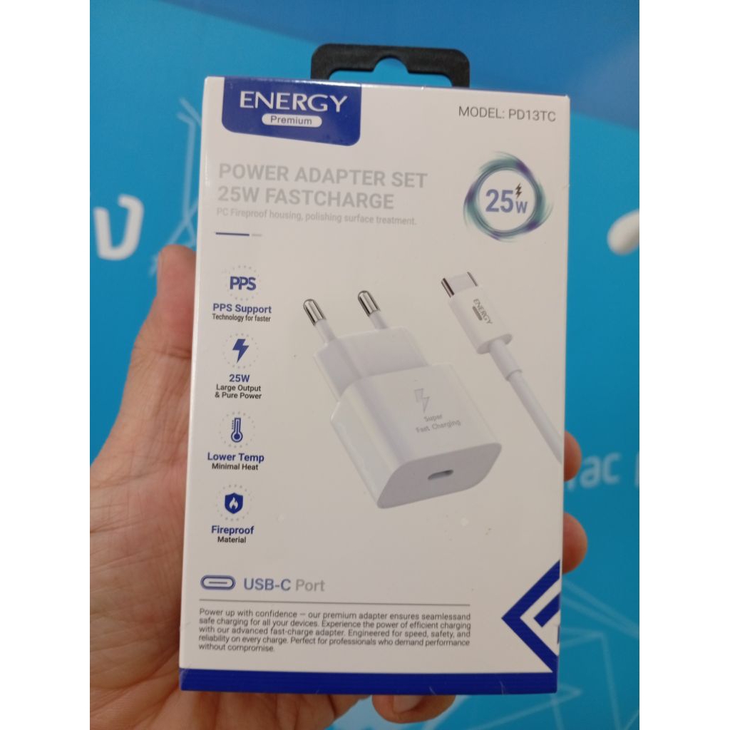 สายชาร์จหัวพร้อมสาย type-C 25 watt