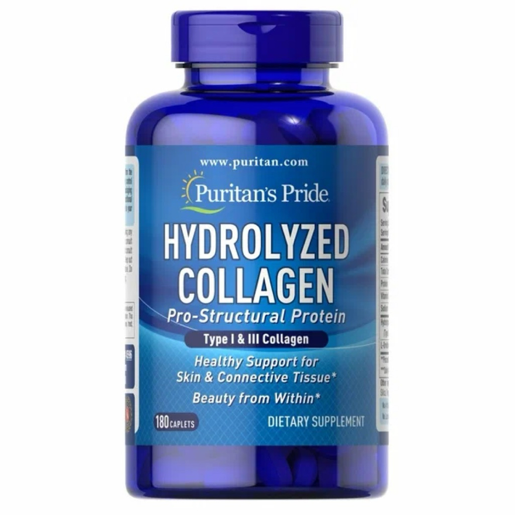 📌พร้อมส่ง  แท้ 💯% Puritan’s Pride Hydrolyzed Collagen 1000 mg 180 Caplets