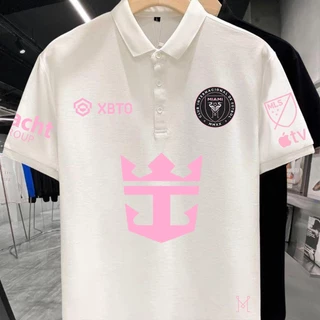 NEW Inter Miami CF ลิโอเมสซี่ เสื้อโปโลสำหรับผู้ใหญ่/Messi's number 10 jersey/Leo Messi Polo shirt/MLS football team